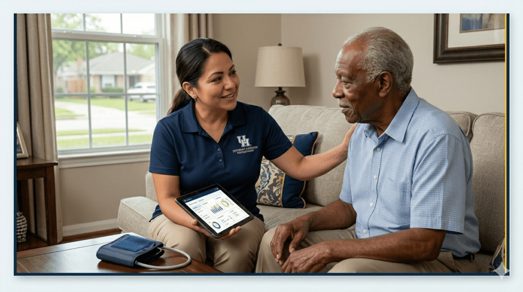 HealthCare Worker with Patient at home